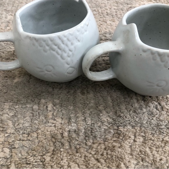 AH Kitty Cat Coffee/Tea Cup/Mug Ceramic Pottery lot 2 light blue - Picture 6 of 16